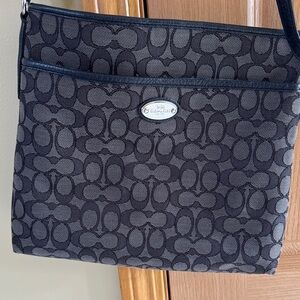 Coach Monogram Black and Gray Crossbody Bag